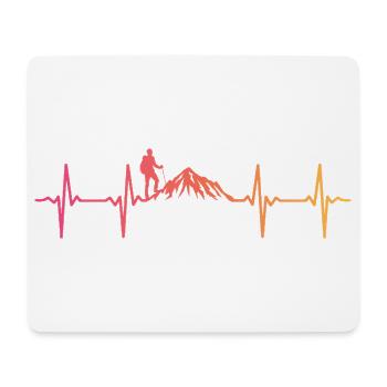 Sunset Heartbeat Mountain Wanderung - Mousepad (Querformat) - Weiß - Vorne