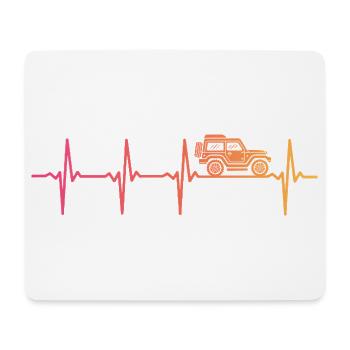 Offroad Sunset 4x4 Offroad-Geländefahrzeug - Mousepad (Querformat) - Weiß - Vorne