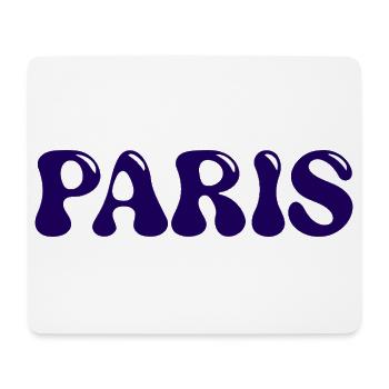 Pariser Glänzende Marineblaue Patentbriefe - Mousepad (Querformat) - Weiß - Vorne