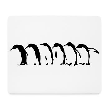 manchots - Tapis de souris (format paysage) - blanc - Devant