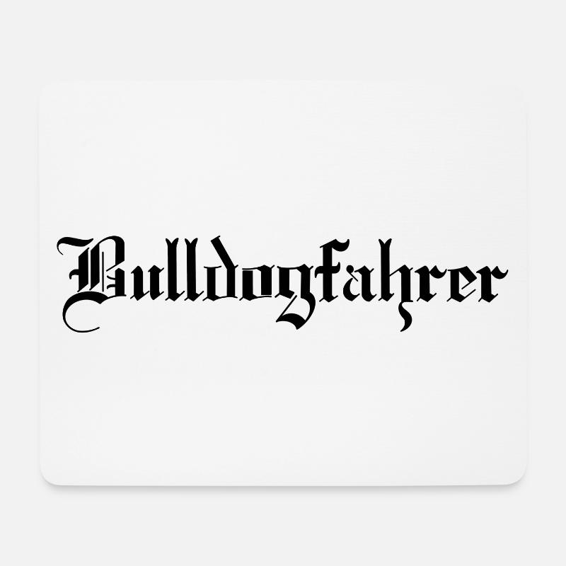 Der Bulldogfahrer - Mousepad (Querformat) - Weiß