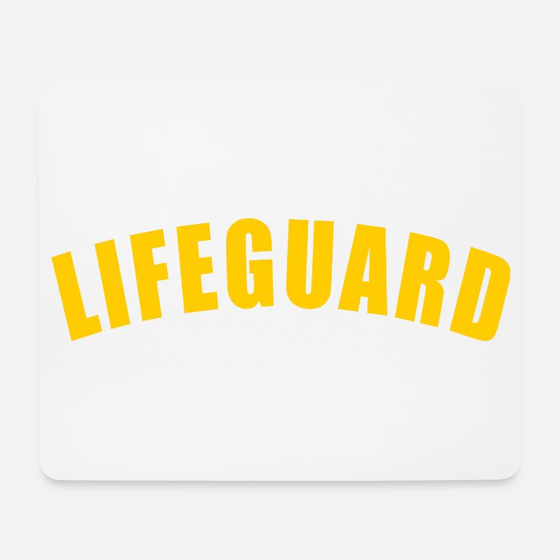 LIFEGUARD gelb rot Rettungsschwimmer Bademeister - Mousepad (Querformat) - Weiß