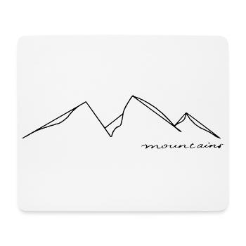 Mountains - Mousepad (Querformat) - Weiß - Vorne