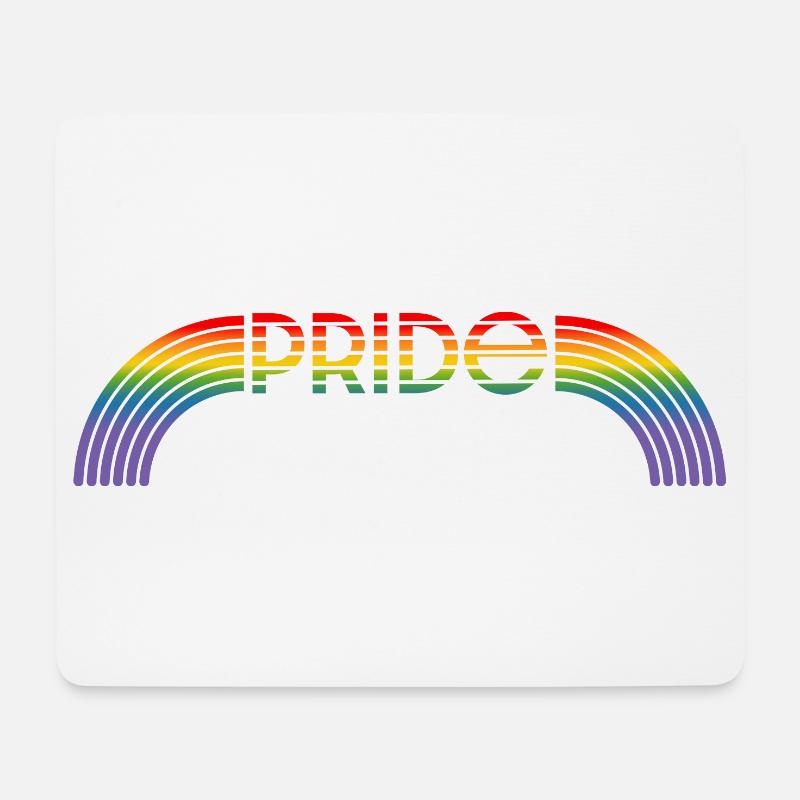 LGBT lgbtqi queer Pride Month rainbow - Mouse Pad (horizontal) - white
