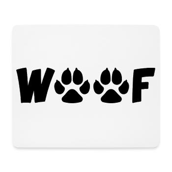 Barking dog (black) - Mouse Pad (horizontal) - white - Front