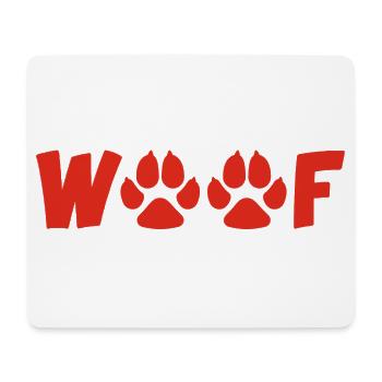 Barking dog (red) - Mouse Pad (horizontal) - white - Front