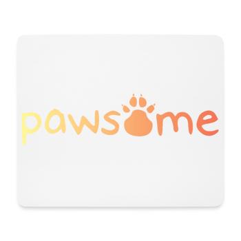 pawsome paw dog paw icon logo icon colors - Mouse Pad (horizontal) - white - Front