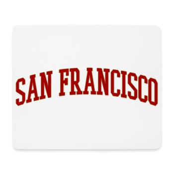 San Francisco Bogen Schriftzug Vintage - Mousepad (Querformat) - Weiß - Vorne
