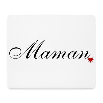 Maman et coeur. Amour pour maman - Tapis de souris (format paysage) - blanc - Devant
