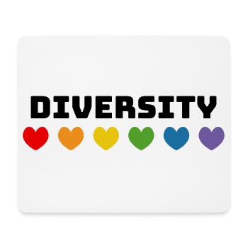 Regenbogenherzchen Diversity LGBT lgbtqi queer - Mousepad (Querformat) - Weiß - Vorne