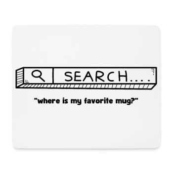favorite mug - Mousepad (Querformat) - Weiß - Vorne