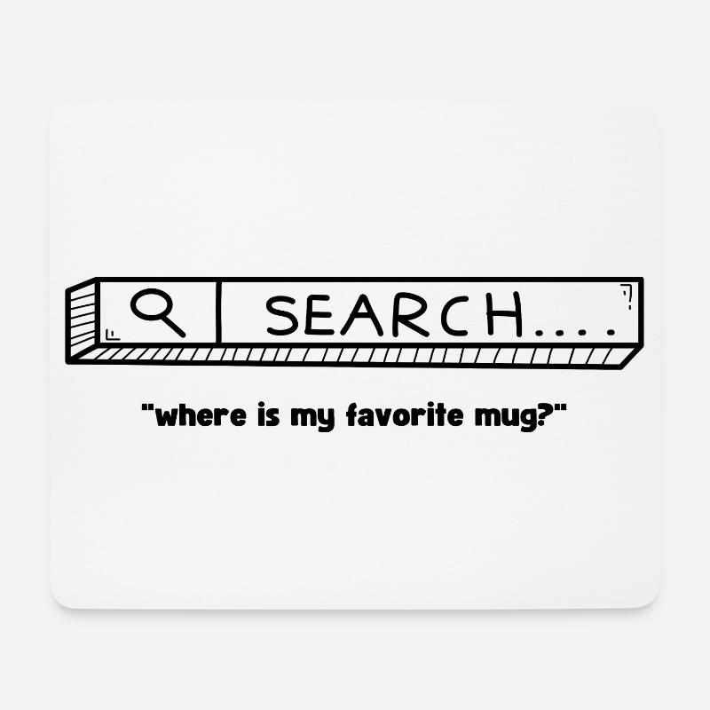 favorite mug - Mousepad (Querformat) - Weiß