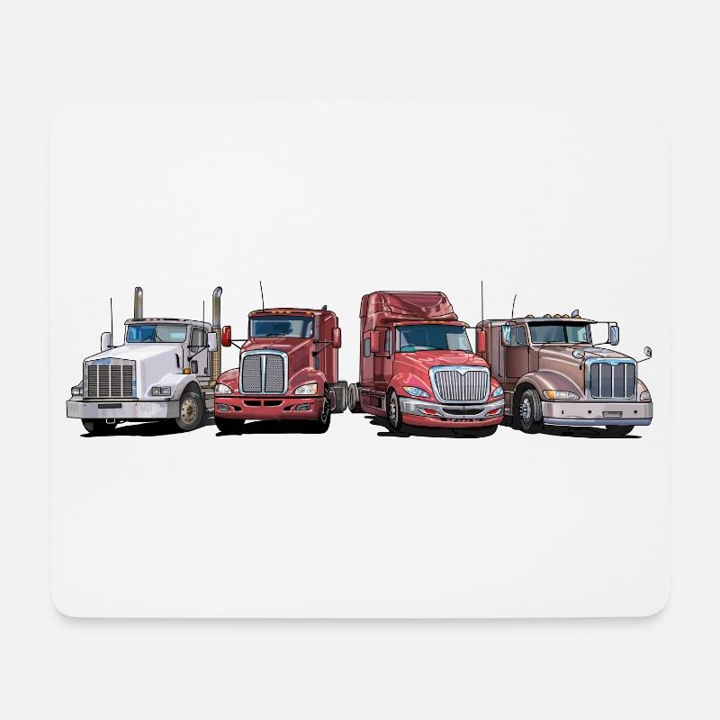 Tractors with cool snouts - Mouse Pad (horizontal) - white