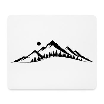 Horizon montagneux - Tapis de souris (format paysage) - blanc - Devant