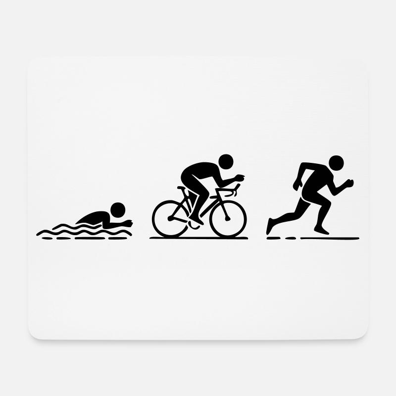 Triathlon - Tapis de souris (format paysage) - blanc
