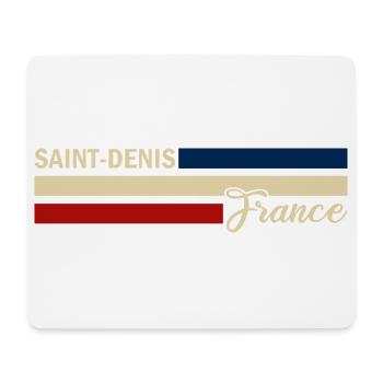 France - Saint-Denis - France - Drapeau - Tapis de souris (format paysage) - blanc - Devant