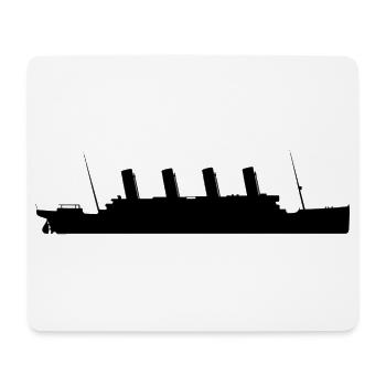 Titanic Silhouette Schiff Design Minimalistisch - Mousepad (Querformat) - Weiß - Vorne