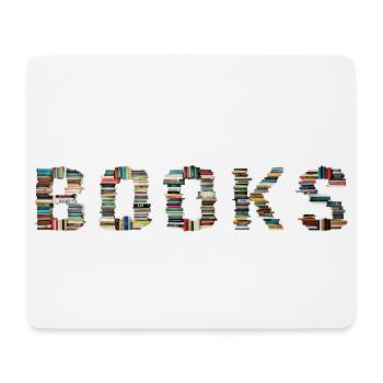 BOOKS – Wenn Lesen zur Form wird - Mousepad (Querformat) - Weiß - Vorne