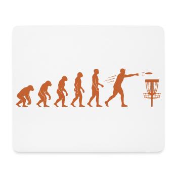 Disc Golf Evolution Funny Disc Golfer Flying Disc - Mouse Pad (horizontal) - white - Front
