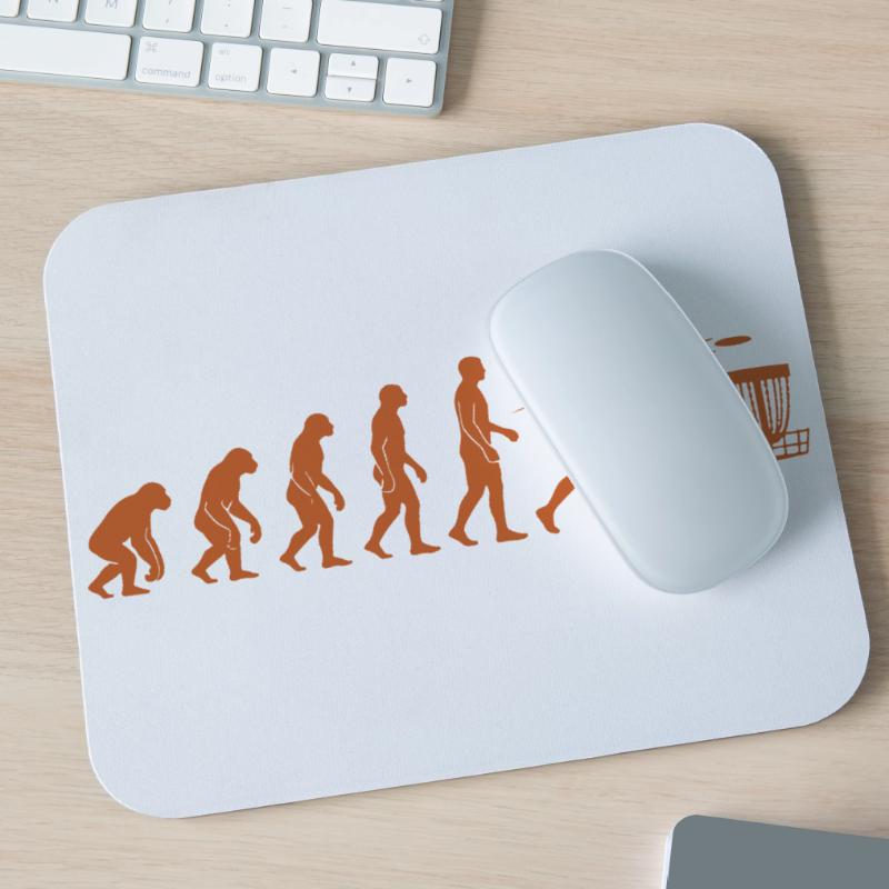 Disc Golf Evolution Funny Disc Golfer Flying Disc Mouse Pad (horizontal)