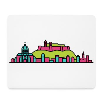Namur City Skyline Citadel Moderne Linienkunst - Mousepad (Querformat) - Weiß - Vorne