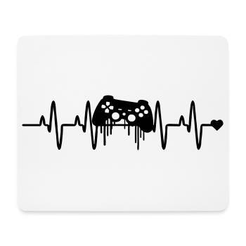 Gaming heartbeat - Mouse Pad (horizontal) - white - Front