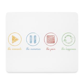 Pleine conscience, moments, souvenirs, bonheur - Tapis de souris (format paysage) - blanc - Devant