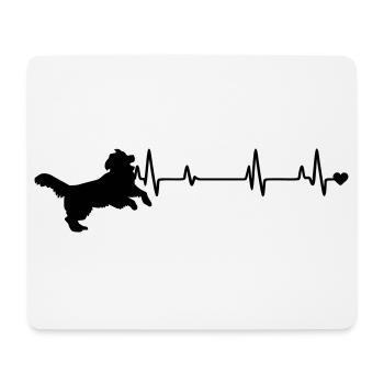 Chien - Tapis de souris (format paysage) - blanc - Devant