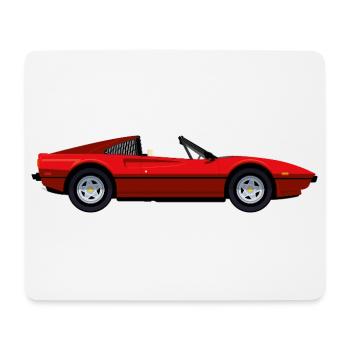 ROTER SPORTWAGEN - Mousepad (Querformat) - Weiß - Vorne
