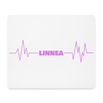 Linnea als heartbeat - Mousepad (Querformat) - Weiß - Vorne