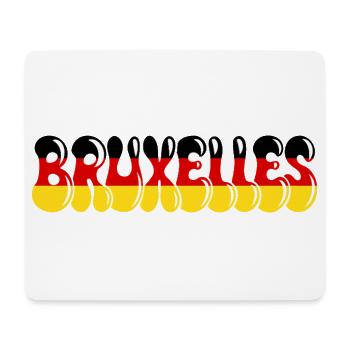 Brüssel, Belgische Flagge Schwarz, Gelb, Rot, - Mousepad (Querformat) - Weiß - Vorne