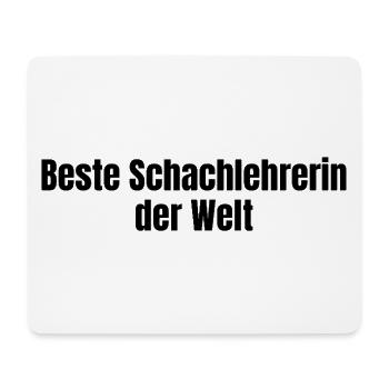Beste Schachlehrerin der Welt Schach Geschenk - Mousepad (Querformat) - Weiß - Vorne