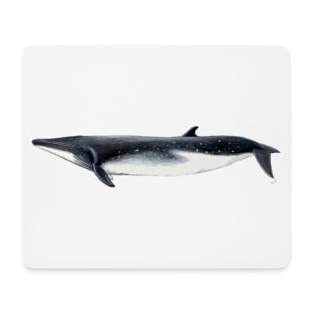 Fin whale - Brydes whale - tropical rorqual - Mouse Pad (horizontal) - white - Front