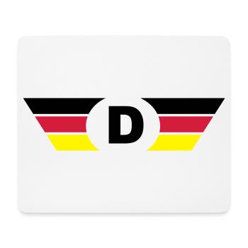 deutschland flagge / Symbol top - Mousepad (Querformat) - Weiß - Vorne
