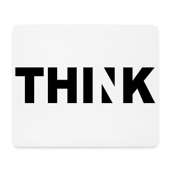 THINK - Mousepad (Querformat) - Weiß - Vorne