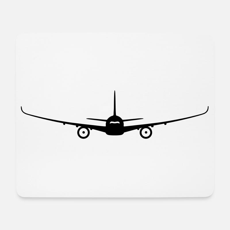 Flugzeug - Mousepad (Querformat) - Weiß