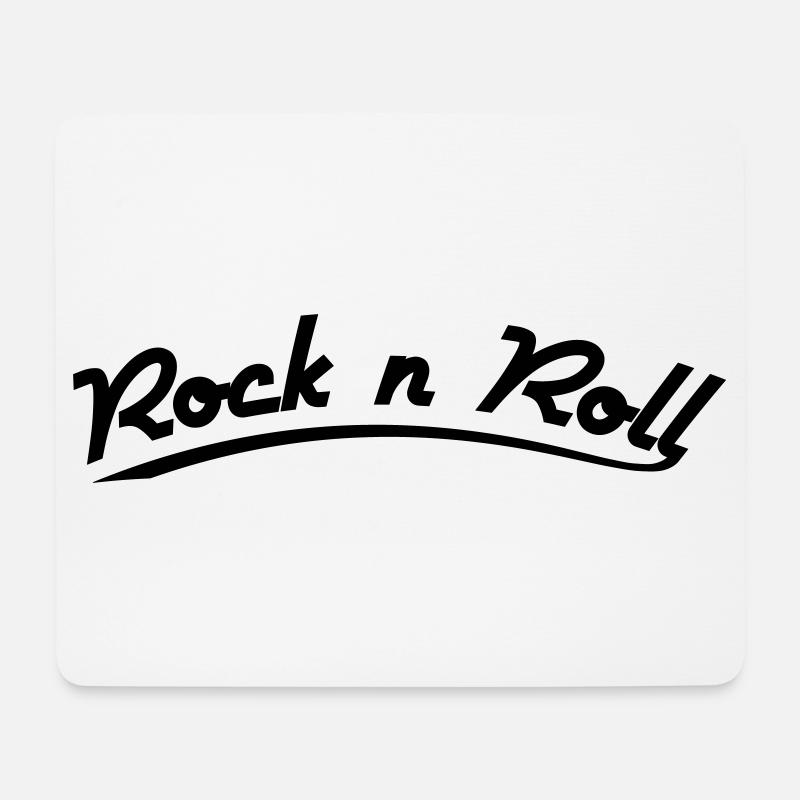 rock n roll design retro vintage style - Mousepad (Querformat) - Weiß