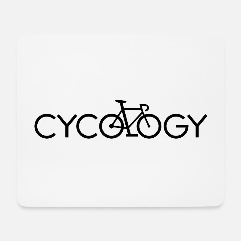 Cycology - Cycling Lover Slogan - Mouse Pad (horizontal) - white