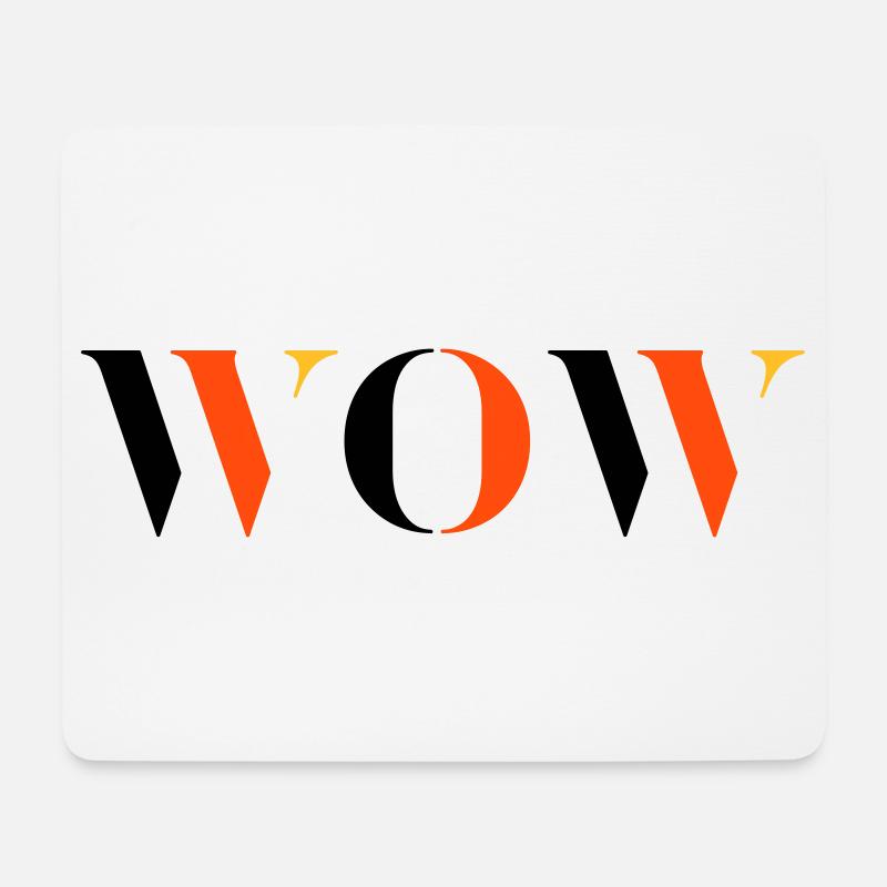 WOW tri-colour - Mouse Pad (horizontal) - white