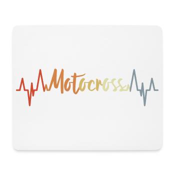 Motocross Cardiogram Vintage - Mouse Pad (horizontal) - white - Front