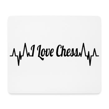 Amour du joueur d’échecs - Tapis de souris (format paysage) - blanc - Devant