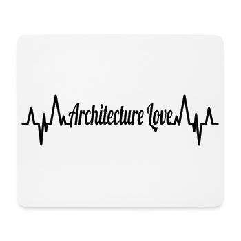 Architecture Love ECG Heart Line - Mouse Pad (horizontal) - white - Front