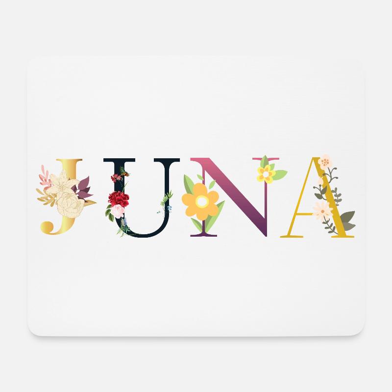 Juna - Mousepad (Querformat) - Weiß