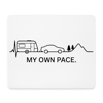 MY OWN PACE. (Caravan - ECG - color customizable) - Mouse Pad (horizontal) - white - Front