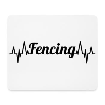 Fechten Herzklopfen - Mousepad (Querformat) - Weiß - Vorne