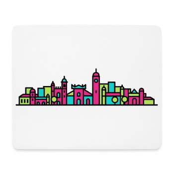 Lisbon City City Skyline Belem Tower Art moderne en ligne - Tapis de souris (format paysage) - blanc - Devant