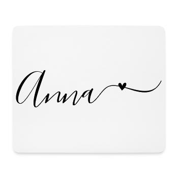 Anna Name Vorname Dekorativ - Mousepad (Querformat) - Weiß - Vorne
