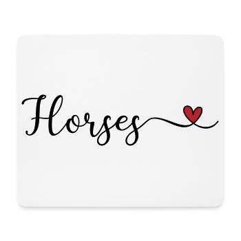 horses - Mouse Pad (horizontal) - white - Front