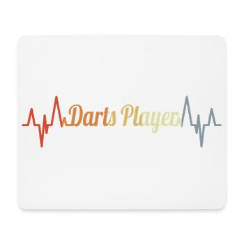 Darter Heartbeat Vintage Look - Tapis de souris (format paysage) - blanc - Devant