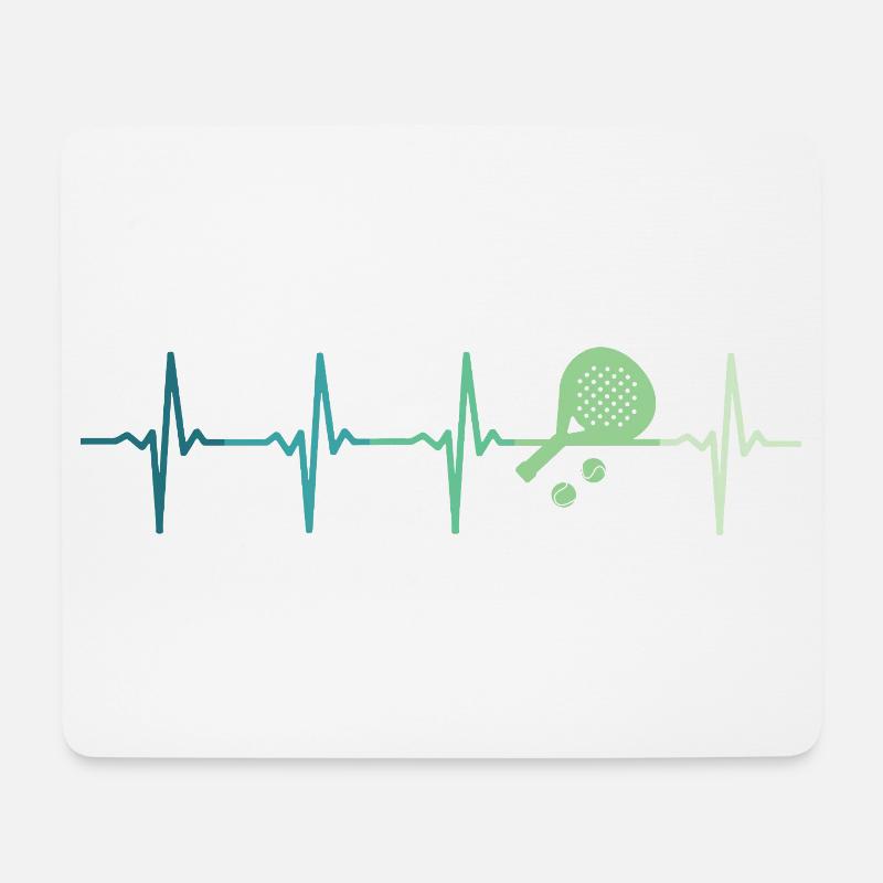 Padel-Tennis-Herzschlag-Padelspieler - Mousepad (Querformat) - Weiß